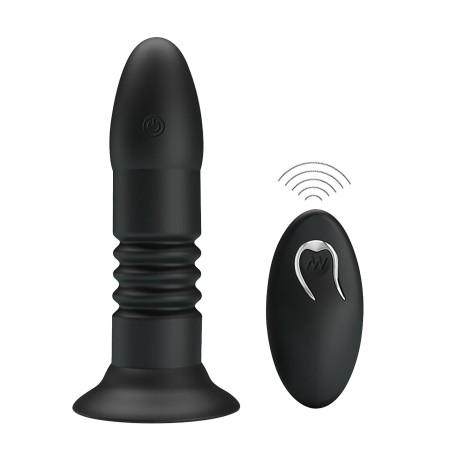 MR PLAY - VIBRATING ANAL PLUG 4 vibrations 4 thrusting Remote Control