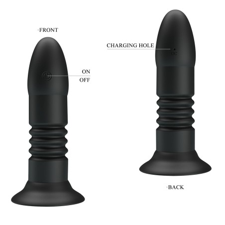 MR PLAY - VIBRATING ANAL PLUG 4 vibrations 4 thrusting Remote Control