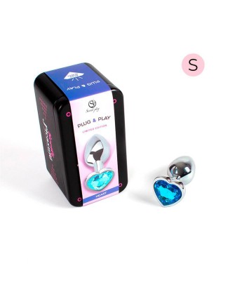 BLUE HEART METAL BUTT PLUG