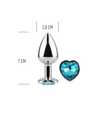 BLUE HEART METAL BUTT PLUG