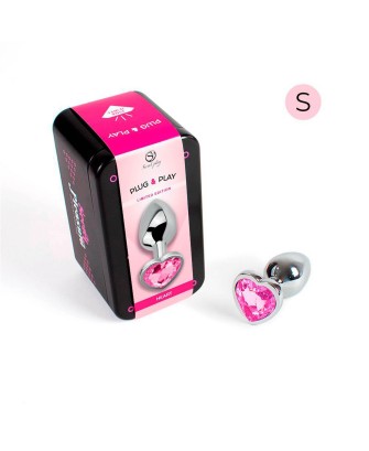 PINK HEART METAL BUTT PLUG