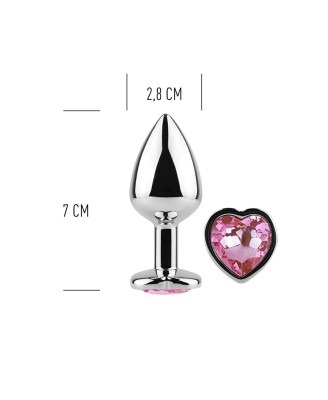 PINK HEART METAL BUTT PLUG