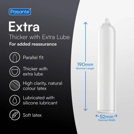 Pasante Extra Condoms Bulk Packs 144 psc