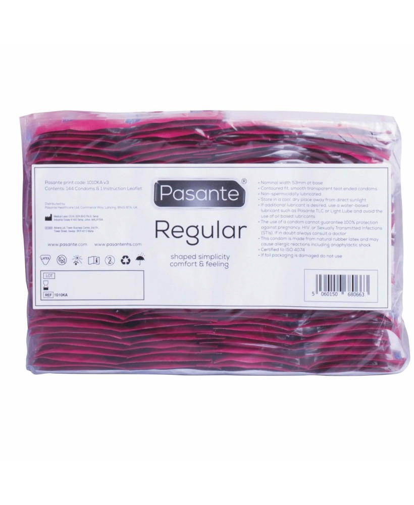 Pasante Regular Condoms Bulk 144 pcs