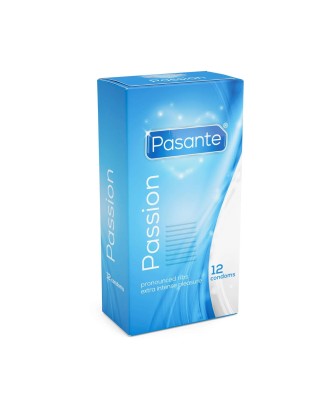 Pasante Ribbed/Passion Condoms 12 pcs