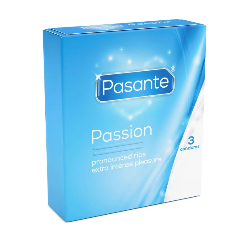 Pasante Ribbed Passion – Żebrowane Prezerwatywy - 3 szt