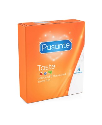 Pasante Flavours Taste – Kolorowe Prezerwatywy Smakowe - 3 szt