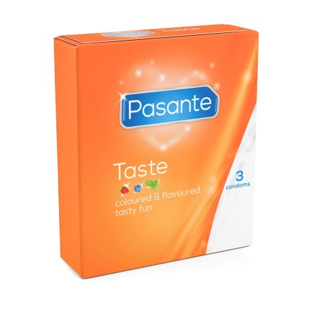 Pasante Flavours Taste – Kolorowe Prezerwatywy Smakowe - 3 szt