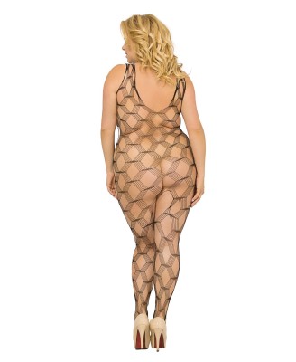 Softline She-cat - Czarne Bodystocking XL-3XL