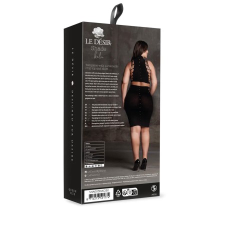 Kala XXXVII - Two Piece with Turtleneck, Crop Top and Skirt - Plus Size