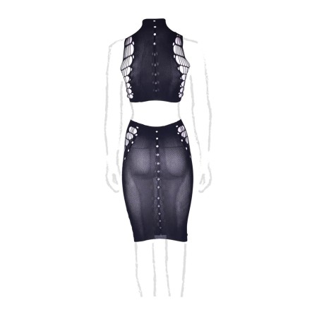 Kala XXXVII - Two Piece with Turtleneck, Crop Top and Skirt - Plus Size