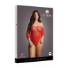 Crotchless Rhinestone Teddy - Plus Size