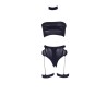 Ananke XII - Three Piece with Choker, Bandeau Top and Pantie with Garters - One Size