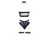 Ananke XII - Three Piece with Choker, Bandeau Top and Pantie with Garters - One Size
