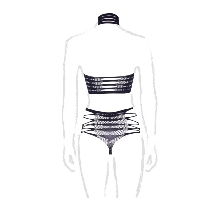 Carpo XLVI - Two Piece with Turtleneck, Crop Top and Pantie - Plus Size