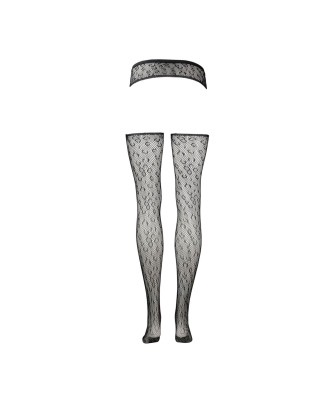 Suspender Leopard Pantyhose - One Size