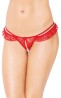 SoftLine Collection G-String 2452 - Czerwone Stringi Koronkowe - M/L