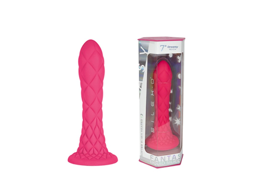 SILEXD Fantasy Line Dreamy - Różowe Silikonowe Dildo - 18,5cm