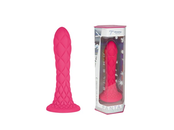 SILEXD Fantasy Line Dreamy - Różowe Silikonowe Dildo - 18,5cm