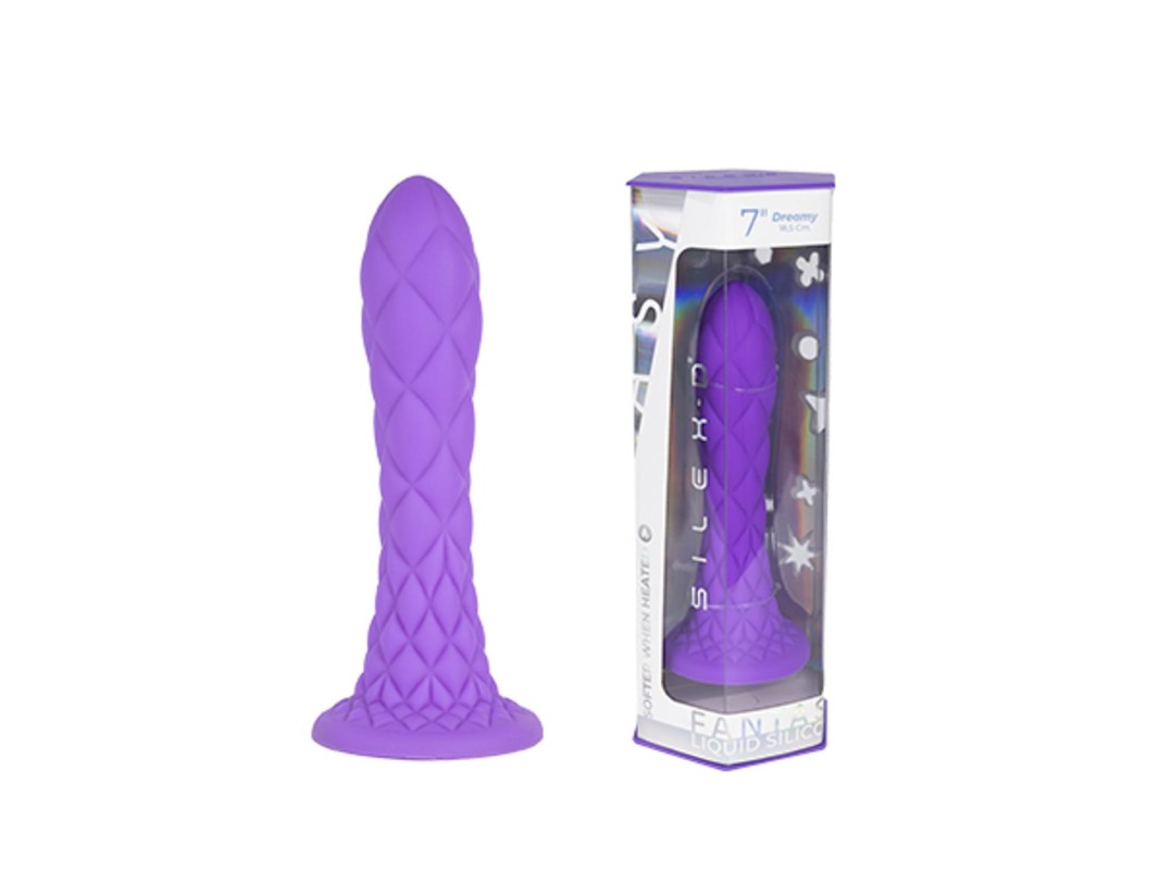 SILEXD Fantasy Line Dreamy - Fioletowe Silikonowe Dildo - 18,5cm