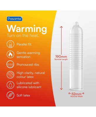 Pasante Warming - Prezerwatywy w Efektem Rozgrzewania - 144 szt