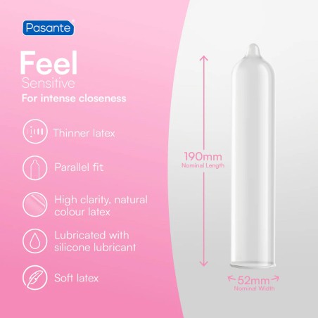 Pasante Sensitive Feel - Prezerwatywy Ultra Cienkie 12 szt