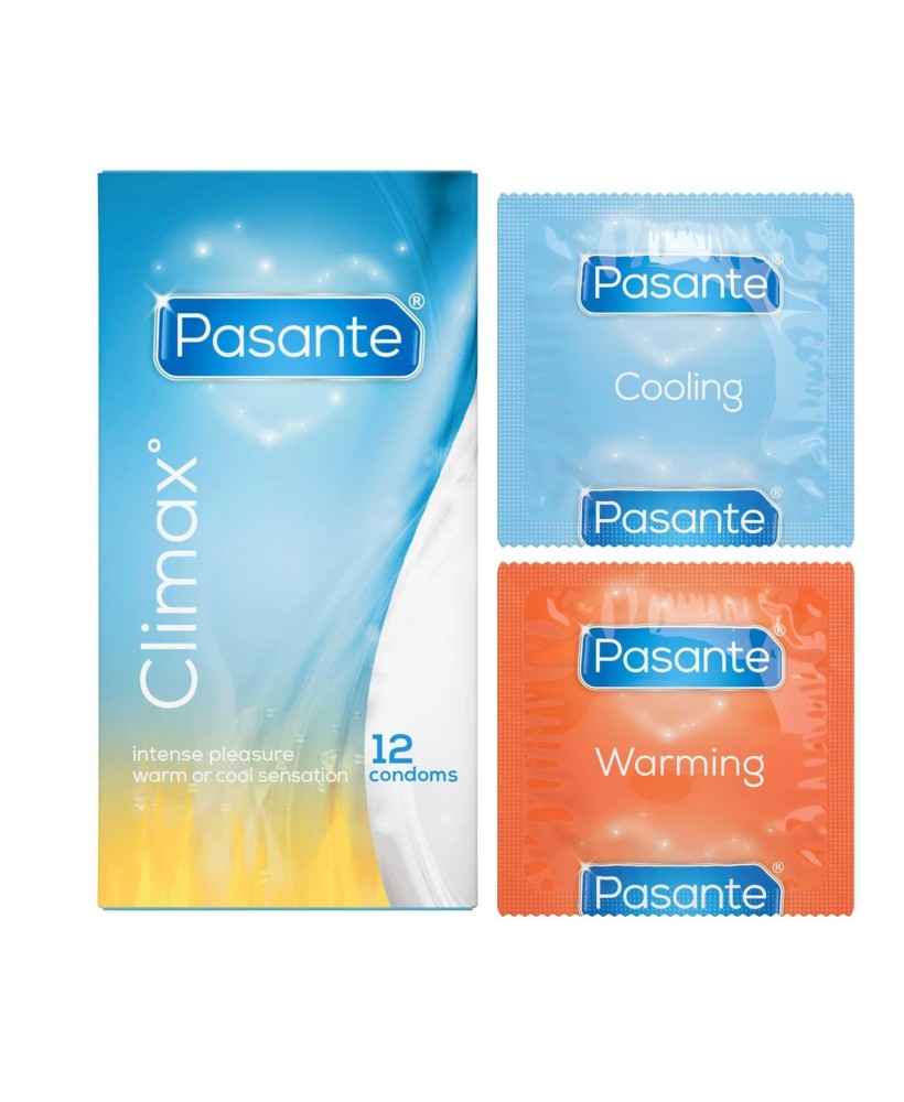 Pasante Climax – Prezerwatywy Efekt rozgrzewający i chłodzący 12 szt