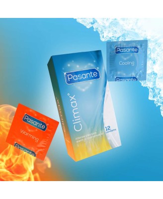 Pasante Climax – Prezerwatywy Efekt rozgrzewający i chłodzący 12 szt