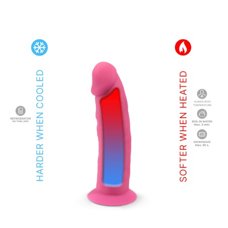 Model 2 6"" - Różowe Dildo Świecące w Nocy 15 cm