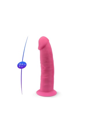 Model 2 6"" - Różowe Dildo Świecące w Nocy 15 cm