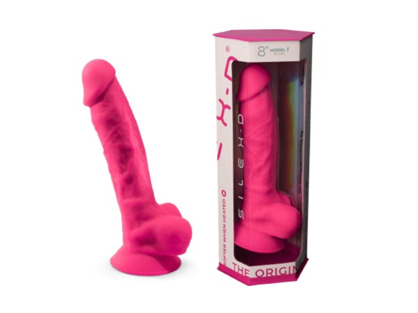 SilexPan Pink Model 1 (8'') - Różowe Silikonowe Dildo - 20 cm