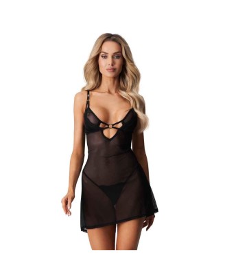 Alliane Czarna Koszulka i Stringi 2XL/3XL - Obsessive