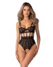 Hersis Czarne Otwarte Body L/XL - Obsessive