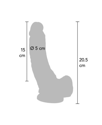 ToyJoy Dildo 8 inch with Balls - Czarne Dildo z Jądrami