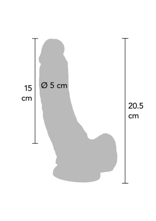 ToyJoy Dildo 8 inch with Balls - Czarne Dildo z Jądrami