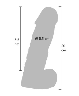 Prince Charming 20 cm Dong - Cieliste Realistyczne Dildo