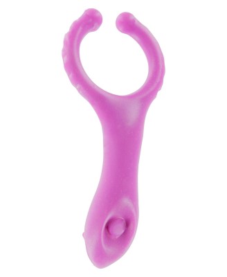 Vibrating Clit-Stim C-Ring Purple - Pierścień Erekcyjny