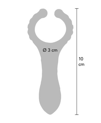 Vibrating Clit-Stim C-Ring Purple - Pierścień Erekcyjny
