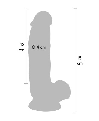 ToyJoy Dildo 6 inch with Balls - Cieliste Dildo z Jądrami - 15 cm