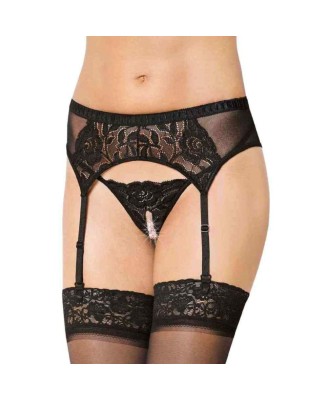 SoftLine Collection Garterbelt 3319 - Czarny Pas do Pończoch S/M
