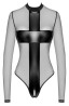 Noir Handmade Body Cross - Czarne Body z Tiulowym Wykończeniem - M