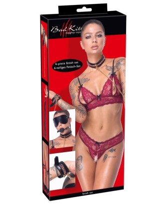 Bad Kitty Bondage Set Chain - Czarny Zestaw BDSM