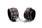 Argus - Skórzane Mankiety na Kostki - z Serduszkami - Do Bondage