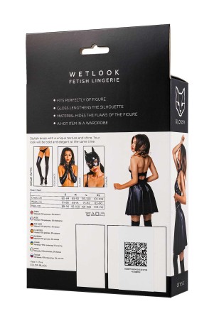 Glossy Marisa - Sukienka Wetlook - Czarna - L