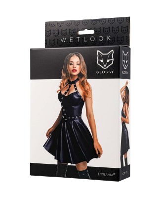 Glossy Marisa - Sukienka Wetlook - Czarna - S