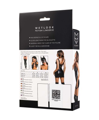 Glossy Rimma - Sukienka Wetlook - Czarna - XL - Seksowna Domina