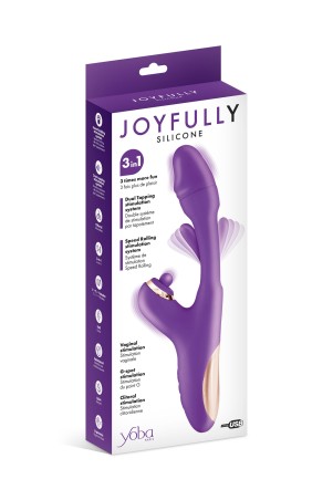 Joyfully 3-in-1 - Wibrator Króliczek z Funkcją Trzęsienia - Fiolet