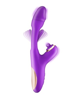 Joyfully 3-in-1 - Wibrator Króliczek z Funkcją Trzęsienia - Fiolet