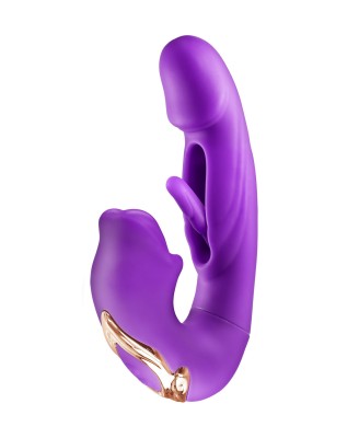 Kissy 3-in-1 - Wibrator Króliczek z Masażerem Łechtaczki - Fiolet