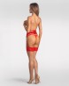 Obsessive Matildea - Pończochy do Pasa do Pończoch - Czerwone - S/M - Kobieta w Sexy Pończochach